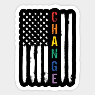 LGBT Pride American Flag Sticker